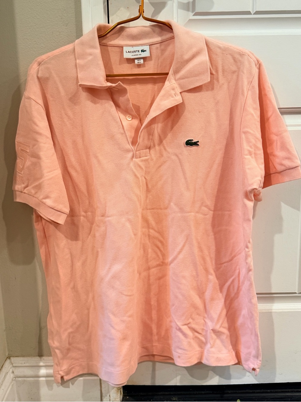 Lacoste Men’s Light Pink Cotton Piqué Polo